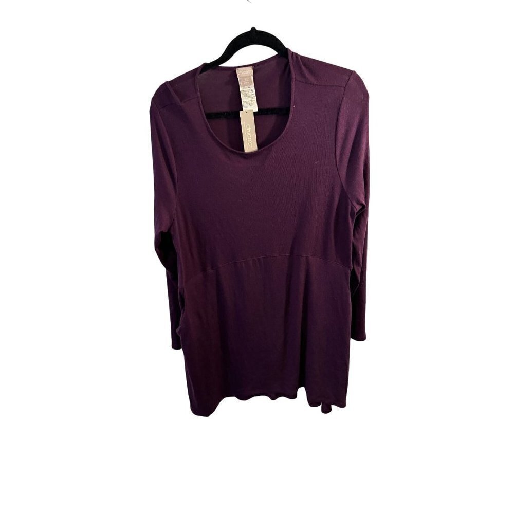 NWT Chico's purple tunic with pockets size large
